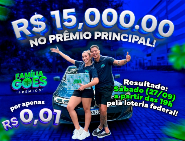 15 MIL REAIS POR APENAS R$0,01 CENTAVO